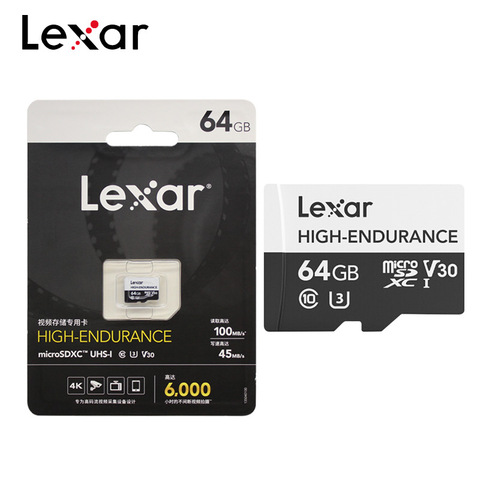 Lexar-tarjeta de memoria de alta resistencia, Velocidad máxima 100, MB/S, 64GB, 128GB, V30, UHS-I, U3, Microsd, Clase 10, 32GB, V10, TF, para vídeo 4K ► Foto 1/6