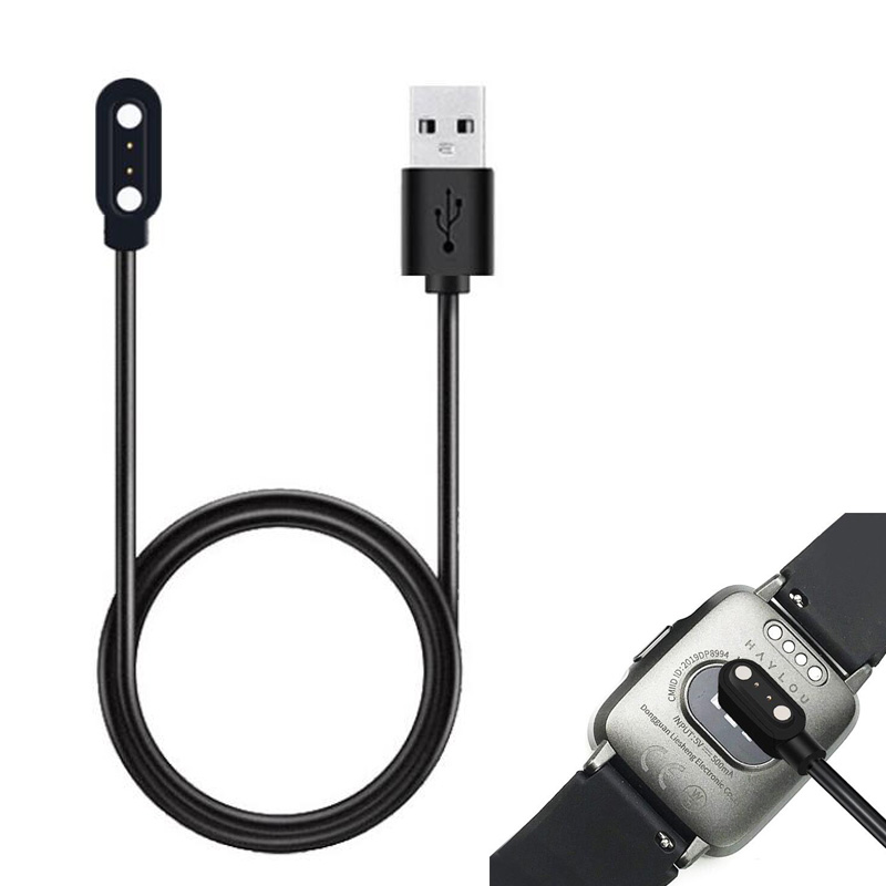 Cable de Carga USB del Cargador del Reloj Inteligente, Pulsera de Cargador  magnético Carga Cable de 2 Pines Succión magnética Cargador USB Carga  Rápida para Reloj Inteligente Xiaomi Haylou LS01/LS02 : 