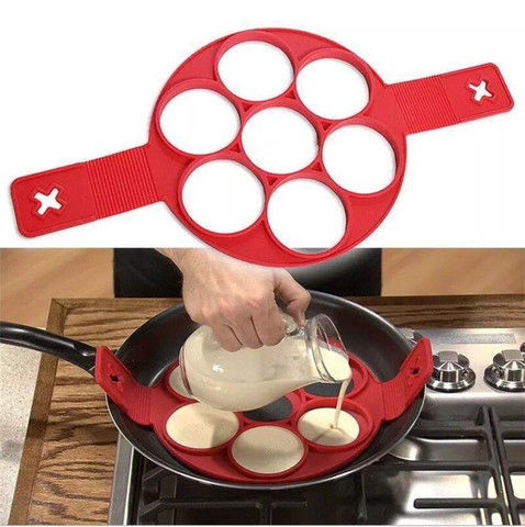 Aros para preparar huevos y crepes en el hogar, utensilio, máquina, molde, accesorio de cocina antiadherente para hacer tortitas en forma de corazón redondo y hornear ► Foto 1/6