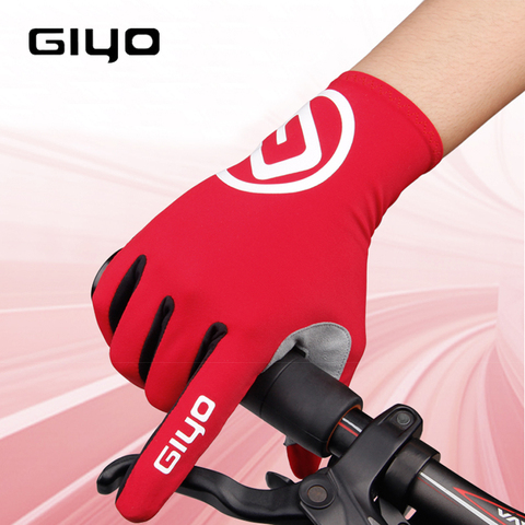 GIYO guantes de ciclismo largos dedos completos deportes pantalla táctil Gel deportes mujeres hombres verano Dedo Largo guantes MTB Road Riding Racing ► Foto 1/6