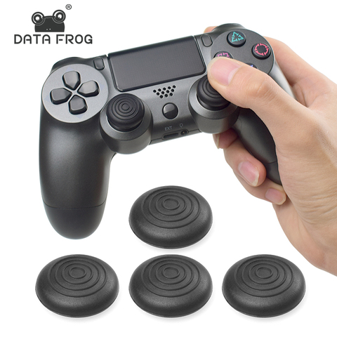 DATA FROG-4 Uds. De palos de pulgar analógicos de silicona, tapas de pulgar para PS4/Xbox One 360/PS3, cubiertas para Thumb Stick, almohadillas de goma ► Foto 1/6