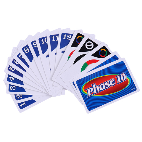 Juego de cartas para entretenimiento y ocio, juego de cartas para toda la familia, 1 caja de desafío, Fase 10 ► Foto 1/6
