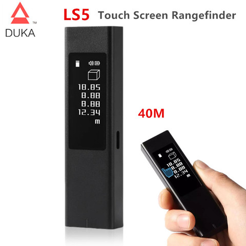Telémetro láser DUKA LS5, medidor de distancia, pantalla táctil OLED, 40M, regla Digital electrónica, cinta métrica láser, telémetro, novedad ► Foto 1/1