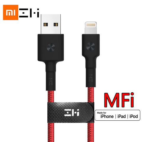 Original ZMI Certificado de IMF cable usb lightning para iPhone 12 11 xs xr 8 7 6 5 ipad cargador de datos de carga rápida 0,3 m 1m trenzado de 2m ► Foto 1/6