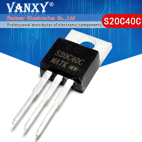 10 Uds S20C40C-220 S20C40 TO220 Schottky cátodo común 20A 40V nuevo original ► Foto 1/4