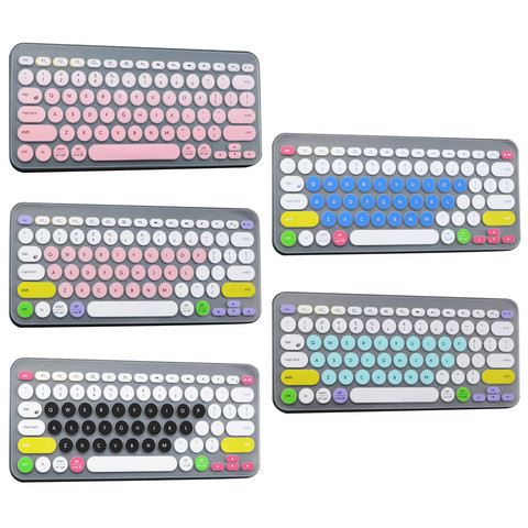 Besegad-funda colorida de silicona para teclado de portátil, etiqueta de protección de piel para Logitech K380, Bluetooth ► Foto 1/6