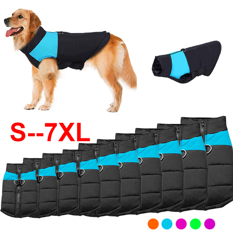 Ropa de invierno para perro, abrigo grueso de algodón cálido para perro, chaqueta impermeable para cachorro, chaleco para perros pequeños, medianos y grandes ► Foto 1/6