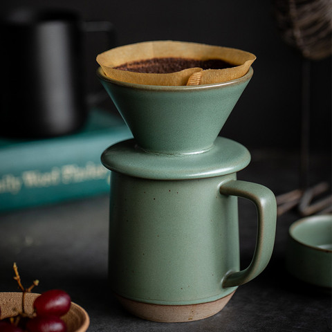 Taza nórdica de filtro de café lavable a mano, taza de café tipo goteo de cerámica, cónica de un solo orificio, Taza de leche, taza de té Simple de cerámica ► Foto 1/6