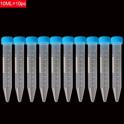 Botella de plástico multifuncional, contenedor de almacenamiento de muestra, tubo de centrífuga Experimental, plástico, 10ml, paquete de 10 unidades ► Foto 1/6