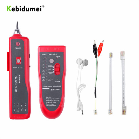 Kebidumei de alambre de teléfono Tracker rastreador Toner RJ11 RJ45 Cat5 Cat6 Ethernet probador de Cable de red LAN Detector de línea de nuevo ► Foto 1/6