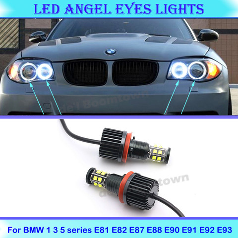 120W LED COCHE anillos de Halo Ojos de Ángel bombillas para BMW 1 3 5 X Z serie E60 E70 X5 E71 X6 X6M E89 E81 E82 E87 E88 E90 E91 E92 E93 M3 ► Foto 1/6