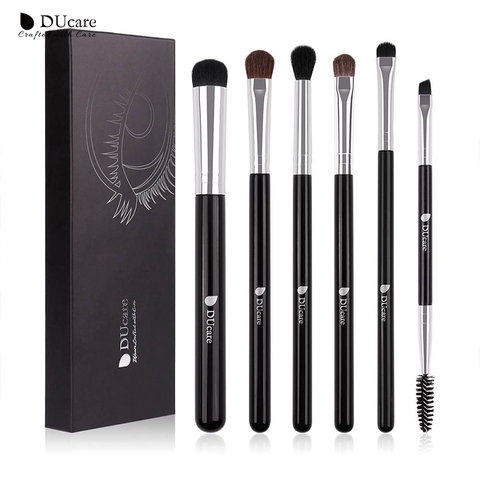 DUcare pinceles de maquillaje/4/5/6/7 piezas de sombra de ojos cepillo de mezcla de pinceles de maquillaje de pelo de Pony sintético cosméticos de belleza Kits ► Foto 1/6