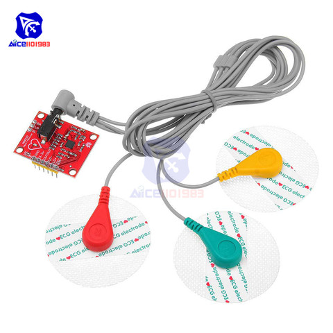 Diymore-Módulo de Sensor de latidos para Arduino, dispositivo de medición AD8232, control de pulso cardíaco ► Foto 1/6