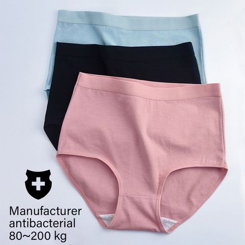 Lynmiss-bragas de talla grande para mujer, ropa interior de algodón transpirable, bragas ► Foto 1/6