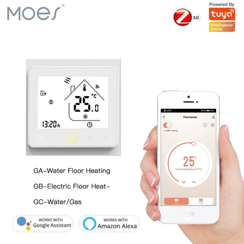 ZigBee-termostato inteligente, controlador de temperatura, Hub necesario para agua/calefacción de suelo eléctrica/caldera de Gas con Alexa y Google Home ► Foto 1/6