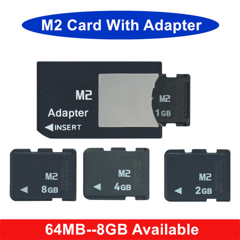 M2 tarjeta de memoria 8GB 4GB 2GB 1GB 512MB 256MB 128MB 64MB memory Stick Micro con adaptador MS PRO DUO ► Foto 1/5