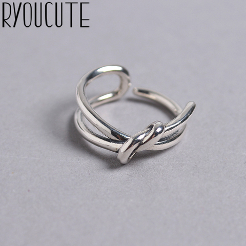 Bohemio étnico de Color plata lazo grande anillos para las mujeres boda novia Vintage dedo anillos para regalos de navidad ► Foto 1/6