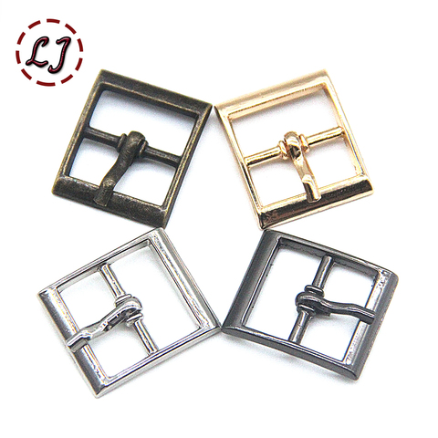 20 unids/lote de hebillas de metal cuadradas para zapatos bolso cinturón, decoración DIY, accesorios de costura, oro bronce plata, 16mm ► Foto 1/5