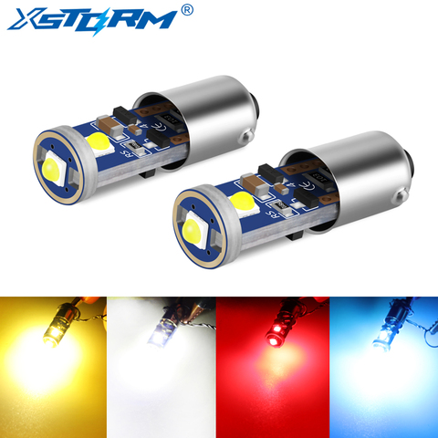 2 uds BA9S bombilla Led T4W Led Canbus luces interiores para automóvil marcador cúpula de lectura lámpara de placa de matrícula 12V blanco rojo amarillo azul ► Foto 1/6