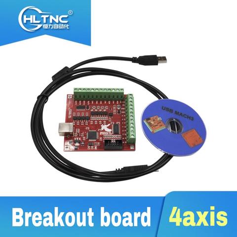 Breakout-placa controladora de movimiento, controlador de interfaz de 4 ejes, CNC, USB MACH3, 100Khz, controlador de MOTOR para CNC ► Foto 1/2