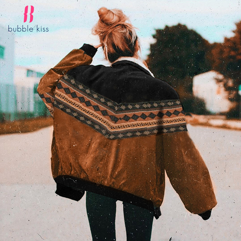 Chaquetas de algodón Vintage para mujer, ropa de moda de otoño, prendas de vestir con estampado, Top holgado bohemio de manga larga, ropa de calle elegante para mujer ► Foto 1/6