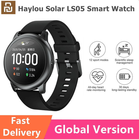 Haylou Solar-reloj inteligente LS05, reloj inteligente deportivo con control de ritmo cardíaco durante el sueño, resistente al agua IP68 para iOS y Android ► Foto 1/6
