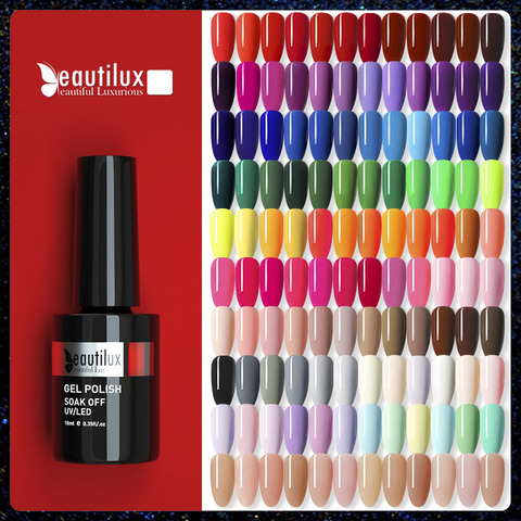 Beautilux Gel para uñas a la moda polaco 120 colores salón profesional uñas pinturas de uñas Gel artísticas barniz UV LED Semi permanente laca de uñas 10ml ► Foto 1/6