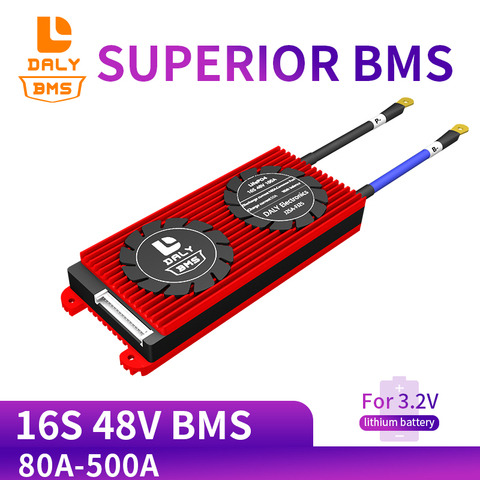 Daly 3,2 V LifePo4 16S 48V 80A 100A 120A 150A 18650 BMS Placa de protección de batería con módulo de batería de litio equilibrado ► Foto 1/6