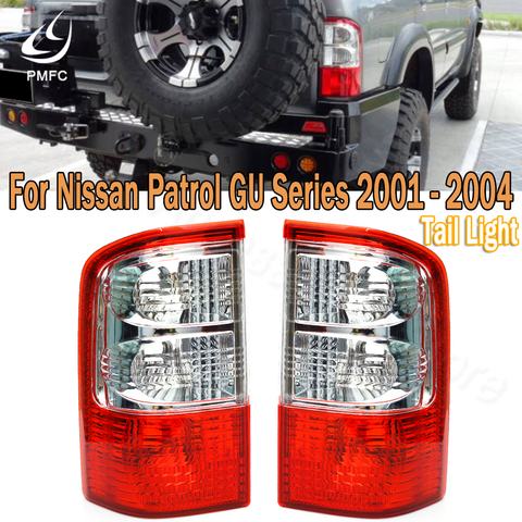 Cubierta de luz trasera PMFC para coche, carcasa de lámpara de freno, lado izquierdo y derecho, rojo, para Nissan Patrol GU Series 2001, 2002, 2003, 2004, MVP03310 ► Foto 1/6