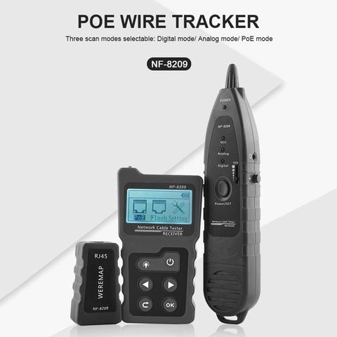 Pantalla LCD de NF-8209, Cable de medición Lan, comprobador de Cable POE Cat5 Cat6, herramienta de Red de prueba, probador de mapa de alambre ► Foto 1/6