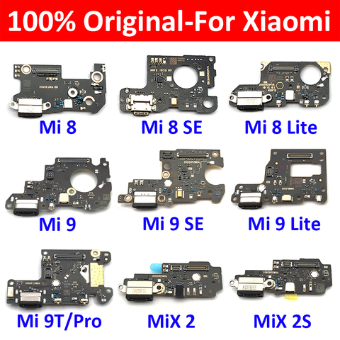 Cargador Original junta PCB Flex para Xiaomi Mi 8 9 Lite 9 Se 9T Pro mezclar 2 2S Poco X3 USB puerto conector Dock de carga Flex Cable ► Foto 1/6