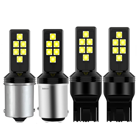 2 piezas 1156 P21W BA15S 1157 P21/5 W BAY15D T20 W21W 7440 W21/5 W 7443 BAU15S cree Chips LED luces de reserva de coche bombilla de freno automático ► Foto 1/6