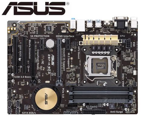 Placa base original ASUS Z97-K R2.0, placa base, LGA 1150 DDR3 i7 i5 i3 CPU 32G SATA3 USB 2,0 UBS3.0 Z97, placa base de escritorio usada ► Foto 1/3