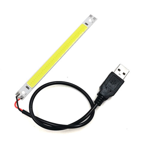 Tira de luces LED de 3V y 5V, lámpara COB con batería de 3,7 V, Chip LED alimentado por USB para decoración, bombillas de señal, Color rojo, azul, verde y blanco ► Foto 1/6