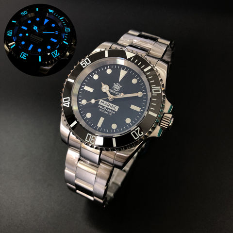 Relojes de buceo STEELDIVE de lujo para hombre, reloj mecánico automático deportivo de 200m, reloj de pulsera resistente al agua C3, reloj luminoso NH35 ► Foto 1/6