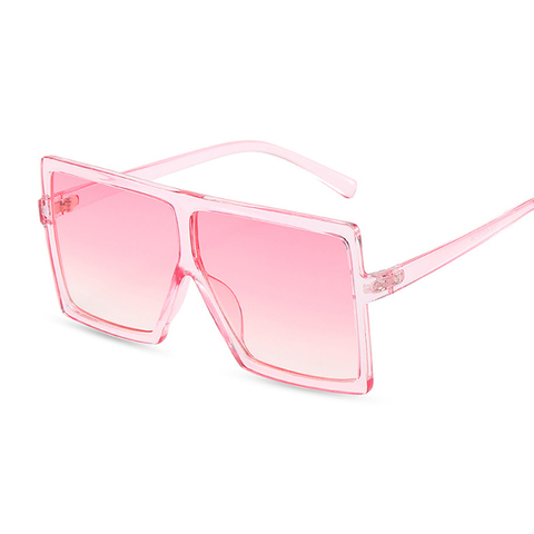 Gafas de sol de gran tamaño para mujer, lentes de sol cuadradas rosas a la moda, con marco grande, Retro, Vintage, Unisex ► Foto 1/6