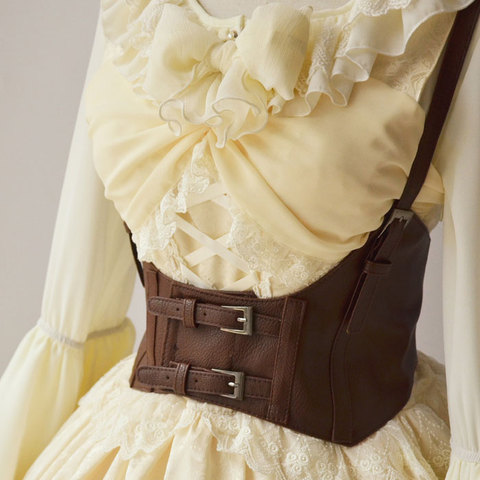 Chaleco corsé de mujer Vintage Steampunk arnés chaleco Strechy Cincher ancho con hebilla ► Foto 1/6