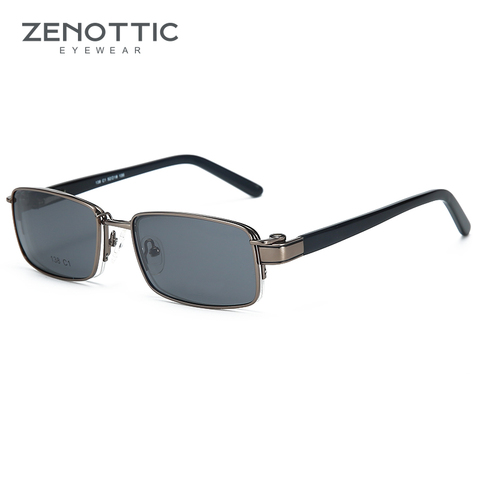 ZENOTTIC-gafas de sol cuadradas con Clip Steampunk para hombre y mujer, lentes de sol polarizadas con imán, de Metal, Retro, abatible, cuadradas, 2 en 1 ► Foto 1/6