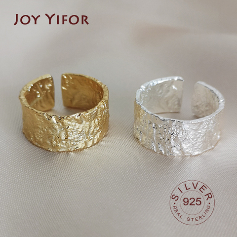 925 anillos de plata esterlina elipse de superficie mate para mujer, accesorio ajustable hecho a mano, joyería fina 925 ► Foto 1/6