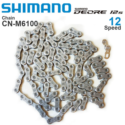 SHIMANO-cadenas de bicicleta DEORE M6100, 12 velocidades, HG, cadena de bicicleta de montaña 116/124L con enlace rápido ► Foto 1/2