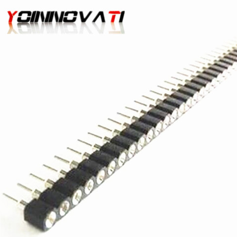 Envío gratis 10 piezas 1X40PIN 2,54 MM 1x40 Pin 2,54 redondo hembra Pin conector ► Foto 1/3