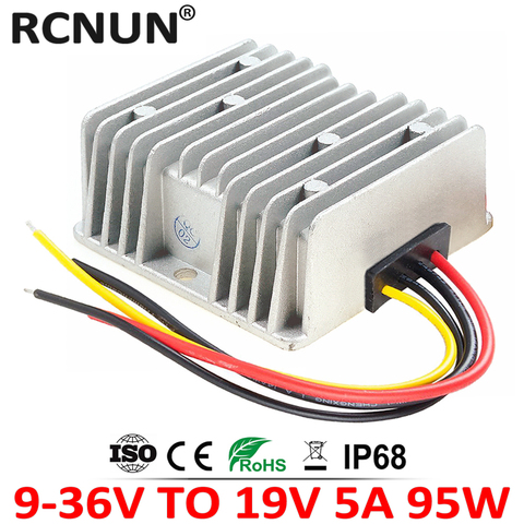 Regulador de convertidor de cc de 9-36V a 19V, 5A, buck-boost, 12V, 24V a 19V, estabilizador de voltaje resistente al agua para ordenador portátil de coche, CE RoHS ► Foto 1/6