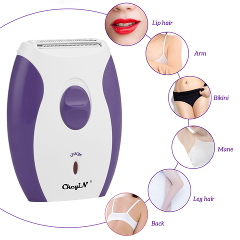 Afeitadora eléctrica para mujer, recortadora de depilación recargable, para piernas afeitadora indolora, Bikini y axilas, 47 ► Foto 1/1