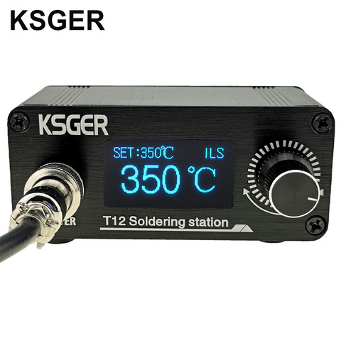 KSGER-Mini estación de soldadura T12, soporte de herramientas eléctricas con mango de aleación de aluminio OLED, autosueño, T12 ► Foto 1/6