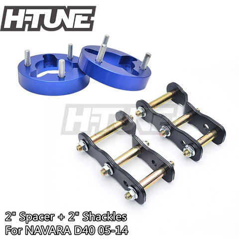 H-TUNE 4x4 suspensión kits de elevación frente espaciador trasero grilletes engrasables extendido 2 pulgadas para NAVARA D40 frontera 05-15 ► Foto 1/1