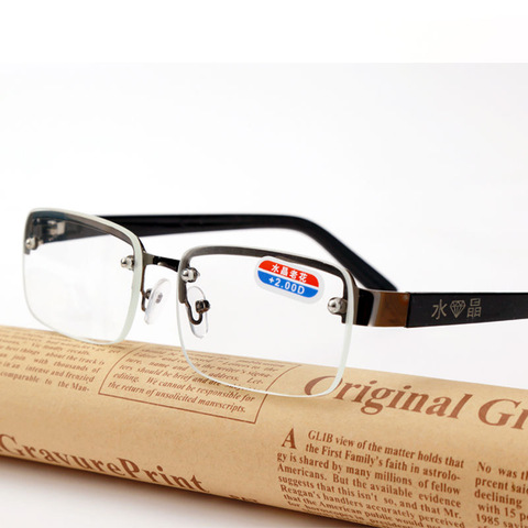 Gafas de lectura de cristal natural para hombres y mujeres, anteojos de lectura hd, antifatiga, para ancianos ► Foto 1/4