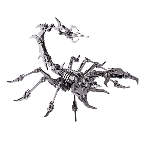 Scorpion King-Kit de ensamblaje de modelo 3D, de acero inoxidable, bricolaje, modelos desmontables, rompecabezas, juguetes, adornos, regalo para niños y hombres, Plata ► Foto 1/6