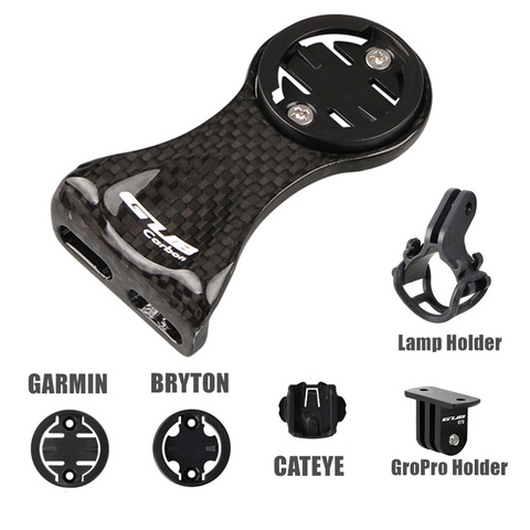 Garmin-soporte para ordenador de bicicleta, Original de carbono, Bryton Cateye, con portalámparas para Gropro ► Foto 1/6