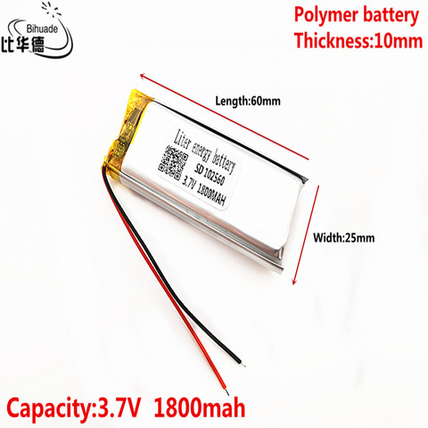 Celdas de batería recargable de iones de litio para Mp3, MP4, MP5, GPS, PSP, móvil, bluetooth, 3,7 V, 1800mAh, 102560 ► Foto 1/4