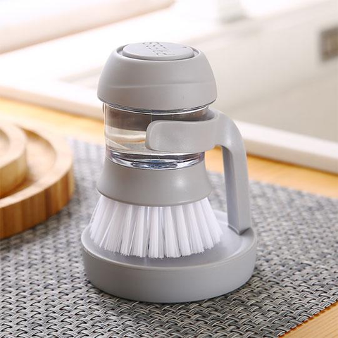 Cepillo para lavar platos tipo prensa, limpiador de utensilios de cocina, prensa antiadherente de aceite, automático, hidráulico ► Foto 1/6